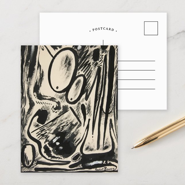 Abstrakte Formulare | Rudolf Bauer Postkarte (Von Creator hochgeladen)