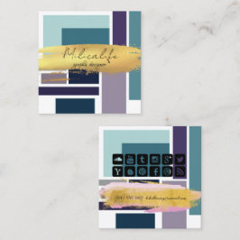 Abstrakte Formulare, Visitenkarte für Social Media