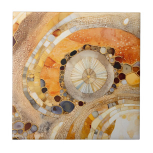 Abstrakte Fossilien Fliese