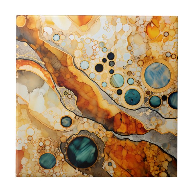 Abstrakte Fossilien Fliese (Vorderseite)