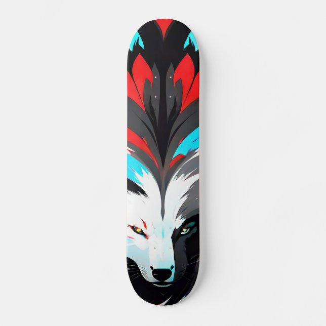 Abstrakte Fox-Seite Skateboard (Vorderseite)