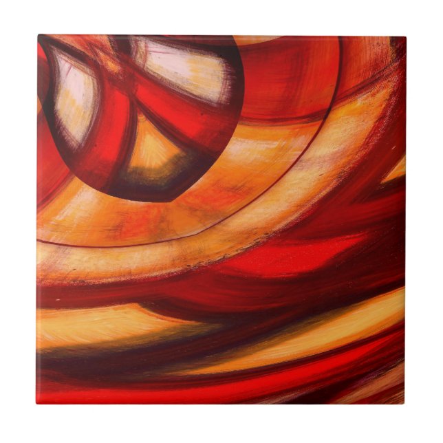 Abstrakte Fraktal Circles Poster Print Fliese (Vorderseite)