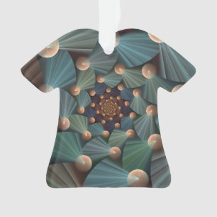 Abstrakte Fraktal Kunst mit tiefbraunem Schiefer B Ornament