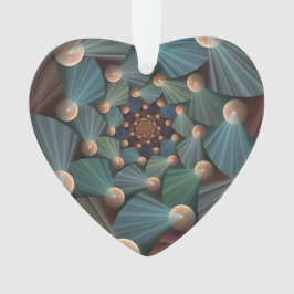 Abstrakte Fraktal Kunst mit tiefbraunem Schiefer B Ornament