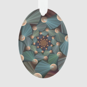 Abstrakte Fraktal Kunst mit tiefbraunem Schiefer B Ornament