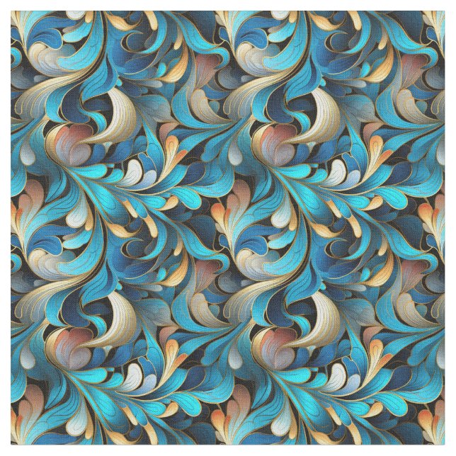 Abstrakte Fraktal-Muster Stoff (Nahaufnahme)