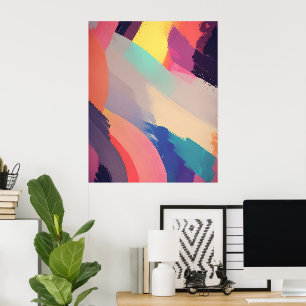 Abstrakte Fraktal-Textur Poster