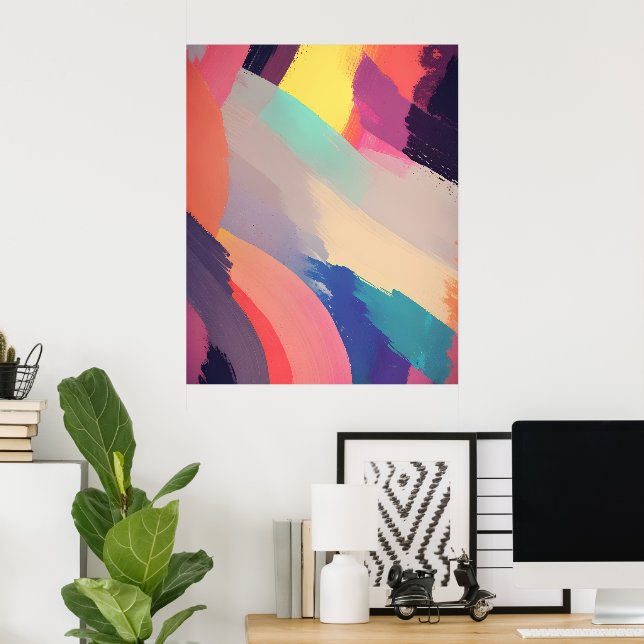 Abstrakte Fraktal-Textur Poster (Heimbüro)