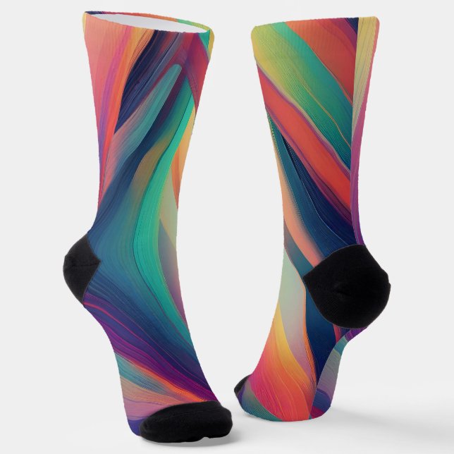 Abstrakte Fraktal-Textur Socken (Gewinkelt)