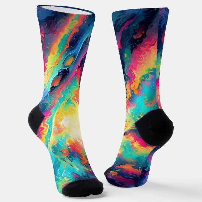 Abstrakte Fraktal-Textur Socken (Gewinkelt)