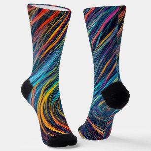 Abstrakte Fraktal-Textur Socken