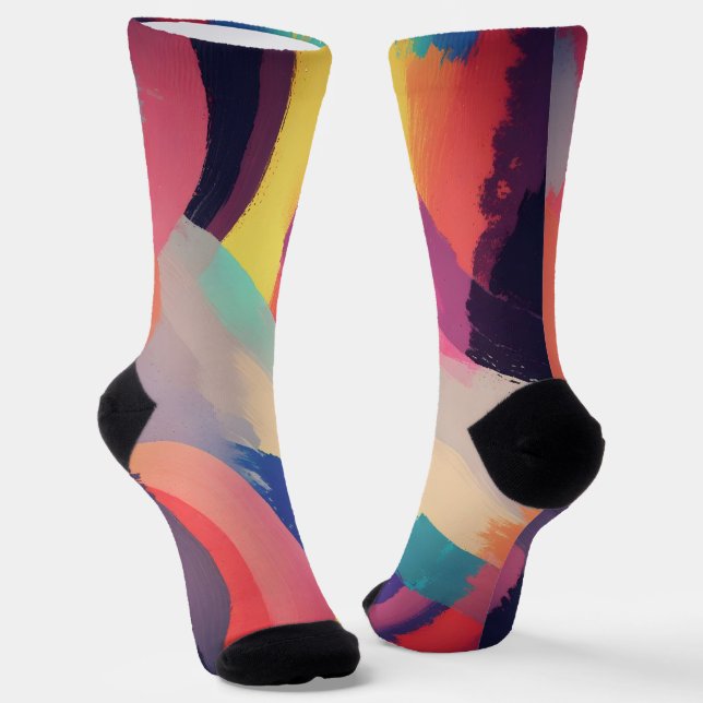 Abstrakte Fraktal-Textur Socken (Gewinkelt)