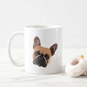 Abstrakte französische Bulldog-Kaffee-Tasse Kaffeetasse