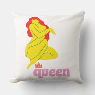 Abstrakte Frau Silhouette Königin Kissen