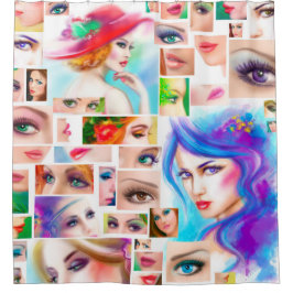 Abstrakte Frauen Duschvorhang