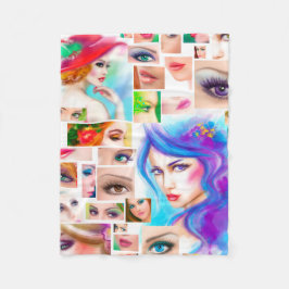 Abstrakte Frauen Fleecedecke