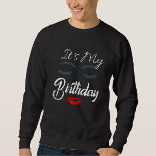 Abstrakte Frauen mit roten Lippen Grafik ist es me Sweatshirt