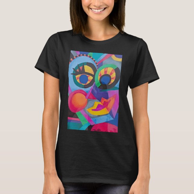 Abstrakte Frauengefahr T-Shirt (Vorderseite)