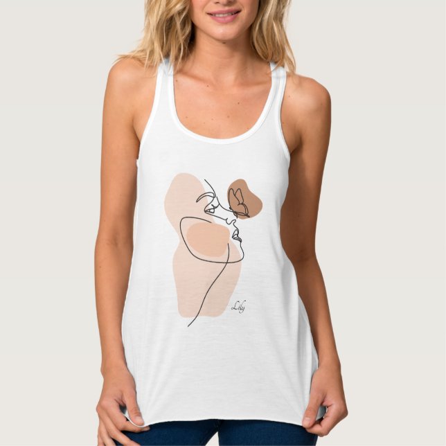 Abstrakte Fraueninsel Kunst, Böhmen Tank Top (Vorderseite)