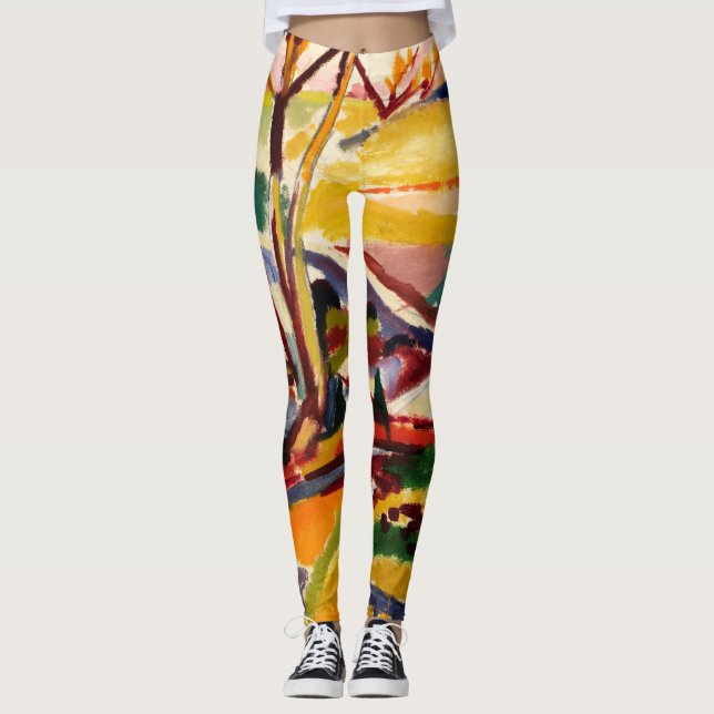 Abstrakte Frauenmalerei Leggings (Vorderseite)