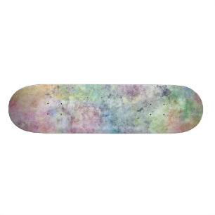 abstrakte freie Hand, die vom Watercolor zeichnet Skateboard