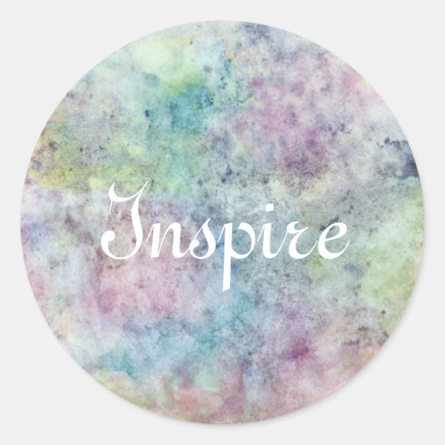 abstrakte freie Hand zeichnend aus Aquarellfarben Runder Aufkleber (Vorderseite)