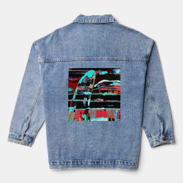 Abstrakte Freiheit – Maßgeschneiderte Damen-Denimj Jeansjacke