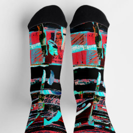 Abstrakte Freiheit – Nachhaltiger Premium-Crew-Soc Socken
