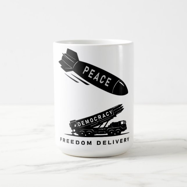 Abstrakte Friedensfreiheit Minimalistische Kunstli Kaffeetasse (Mittel)