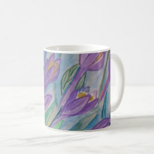 Abstrakte Frühlings-Crocus-Tasse Kaffeetasse