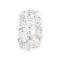 Abstrakte Frühlingsblumen in Schwarz-Weiß