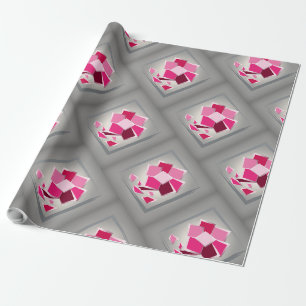 Abstrakte Fuchsie-Blume Geschenkpapier