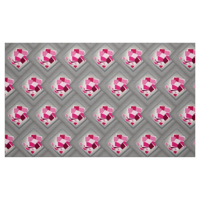 Abstrakte Fuchsie-Blume Stoff (Fat Quarter (45,7 x 55,9 cm))