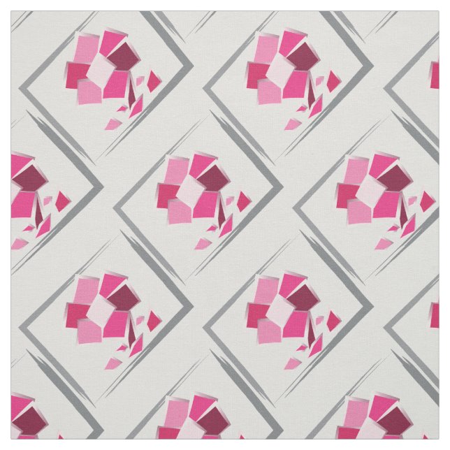 Abstrakte Fuchsie-Blume Stoff (Muster)
