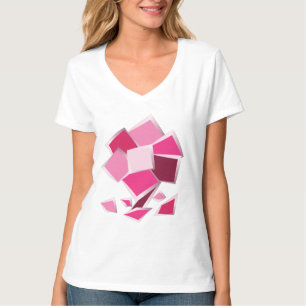 Abstrakte Fuchsie-Blume T-Shirt