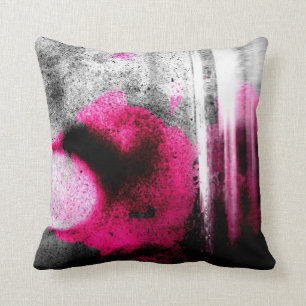 Abstrakte Fuchsien-, Graue und Kissen