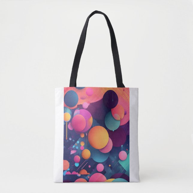 "Abstrakte Fun Colorful Cartoon Pattern Bag" (Vorderseite)