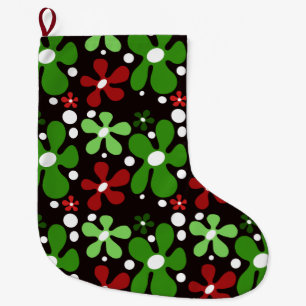 Abstrakte funky Blume Weihnachten Strumpf Großer Weihnachtsstrumpf
