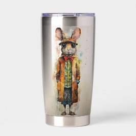 Abstrakte Funky Male Mouse Thermobecher