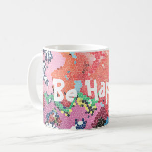 Abstrakte Funky Pink Pastelle Kaffeetasse