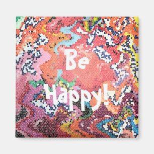 Abstrakte Funky Pink Pastelle Magnet