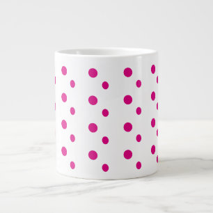 Abstrakte, funky rosa Polka Punkte Jumbo-Tasse