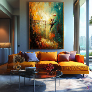 Abstrakte Fußball-Torhüter-Kunst Leinwanddruck