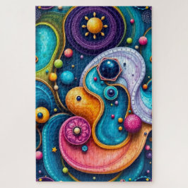 Abstrakte Galaxie: Helles Raummuster Puzzle