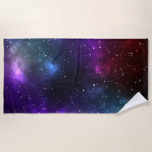 Abstrakte Galaxie-Konstellationen Digitale Kunst Strandtuch