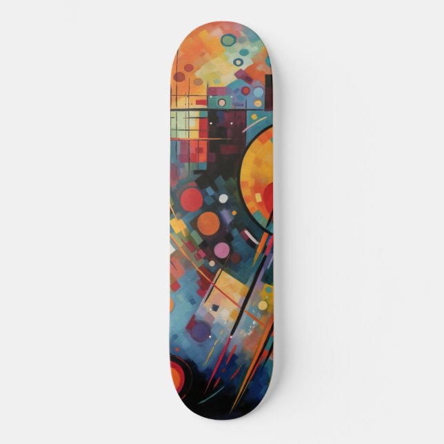 Abstrakte Galaxie-Malerei Skateboard (Vorderseite)