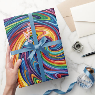 Abstrakte Galaxie-Nebel-Wirbel-Verpackungspapier Geschenkpapier