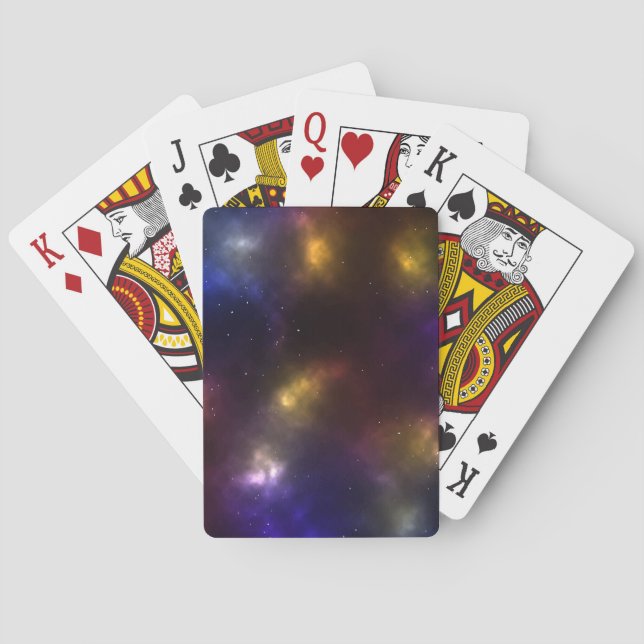 Abstrakte Galaxiekonstellationen Digitale Kunst: V Spielkarten (Rückseite)