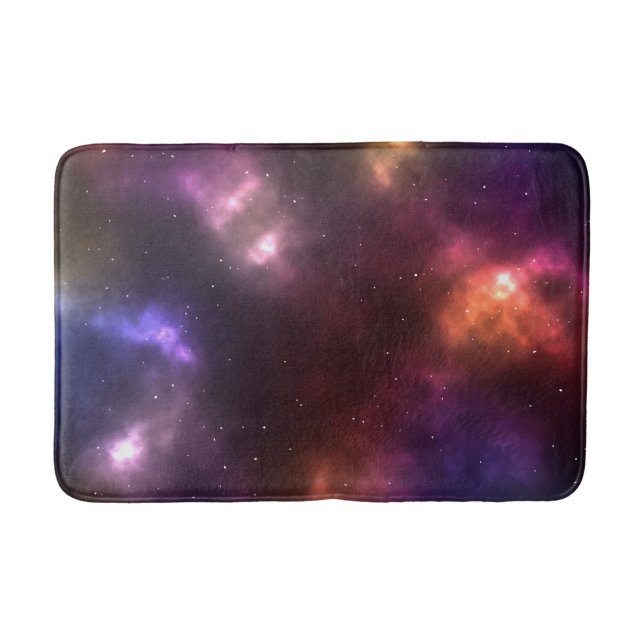 Abstrakte Galaxien-Konstellationen Digitale Kunst: Badematte (Vorderseite)