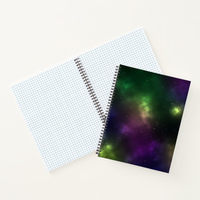 Abstrakte Galaxien-Konstellationen Digitale Kunst: Notizbuch (Innenseite)
